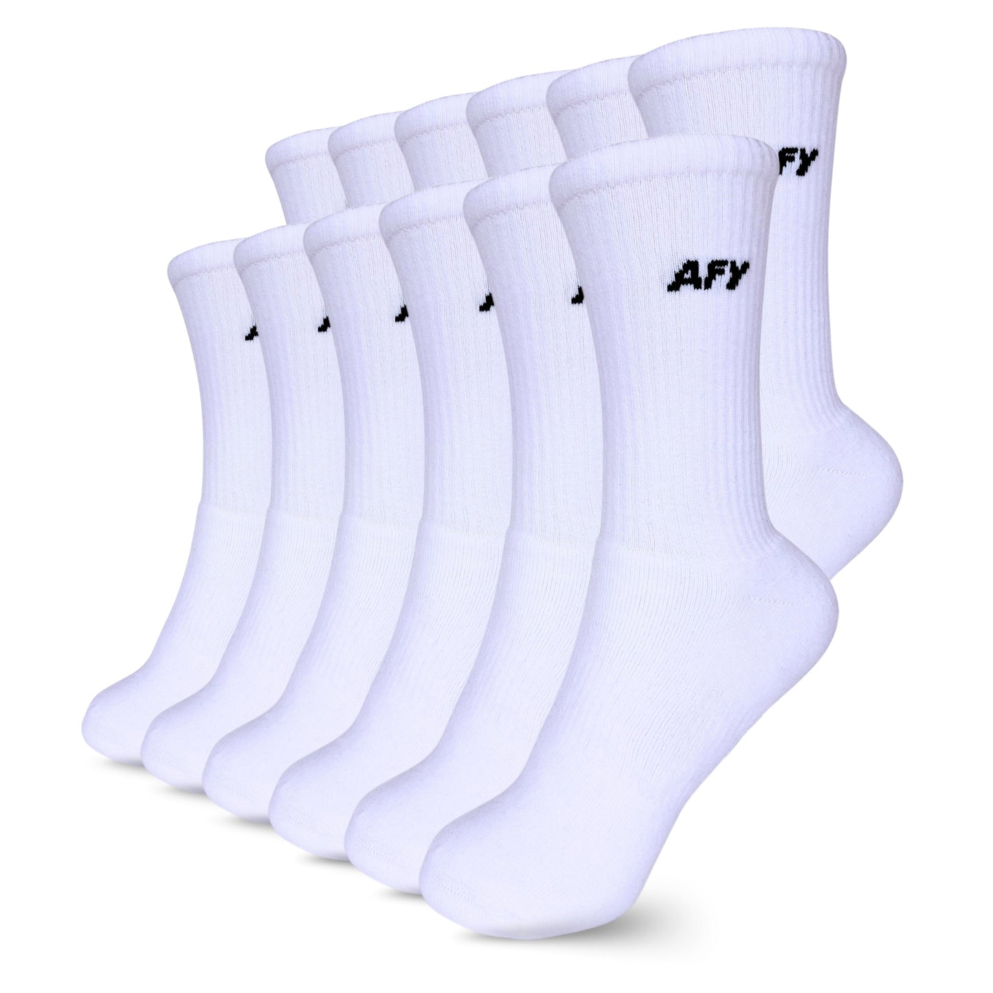 Tennissocken Unisex, 6 Paar Bio Baumwolle Weiß