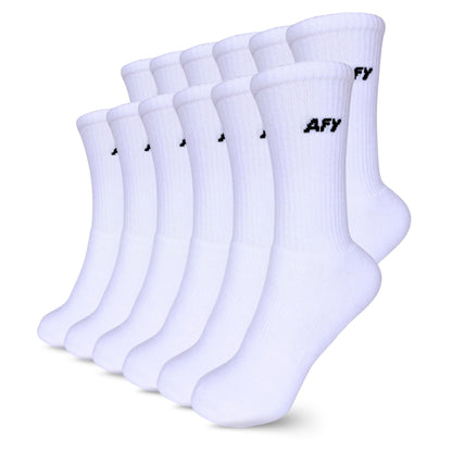 Tennissocken Unisex, 6 Paar Bio Baumwolle Weiß