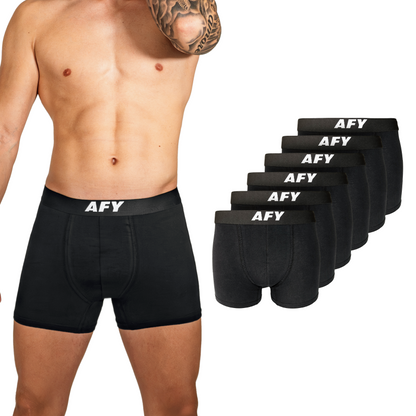 Boxershorts Herren 6er Pack aus Baumwolle Schwarz