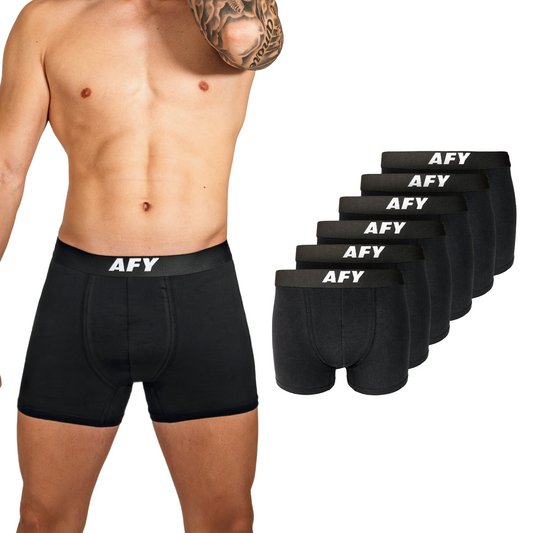 Boxershorts Herren 6er Pack aus Baumwolle Schwarz